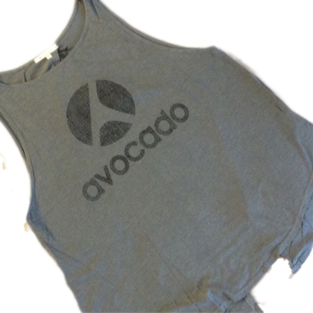 avocado Peek Tie Tank in Olive Large